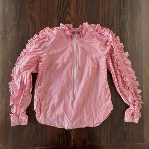 GREYSN | Red & White Striped‎ Top | Pullover | Women’s Size Small